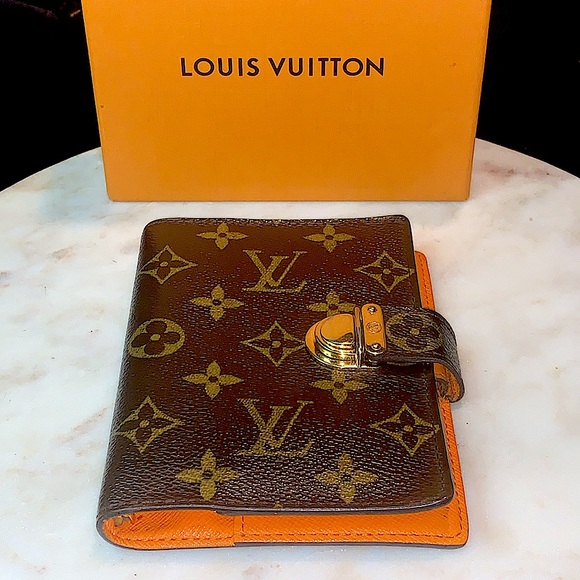 LOUIS VUITTON MONOGRAM AGENDA KOALA PM 2006 PLANNER ORANGE CROSS-GRAIN LEATHER - Picture 2 of 15